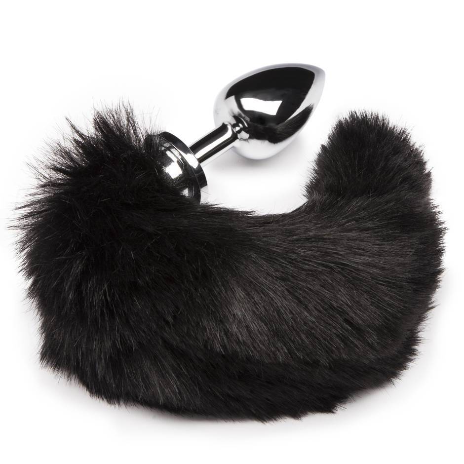 Stainless Steel Fake Fur Anal Plug